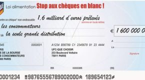 Avec les consommateurs, l’UFC-Que Choisir dit stop aux chèques en blanc !