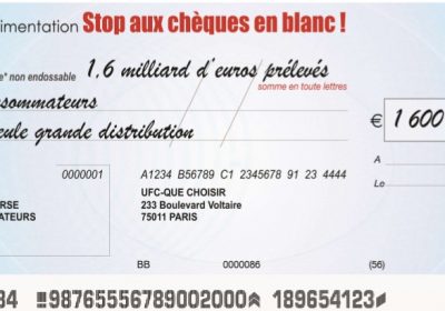 Avec les consommateurs, l’UFC-Que Choisir dit stop aux chèques en blanc !